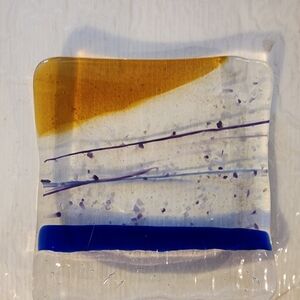 Fused Art Glass Trinket Dish